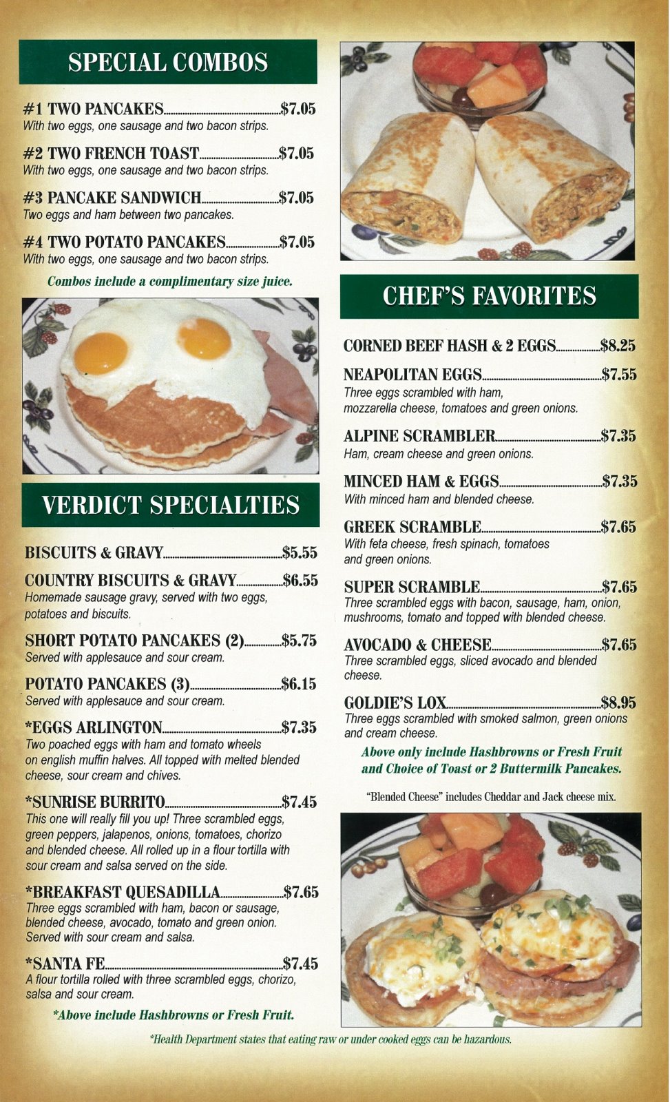 The Verdict Restaurant - Breakfast